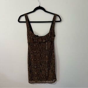 URBAN OUTFITTERS SNAKESKIN MINI DRESS